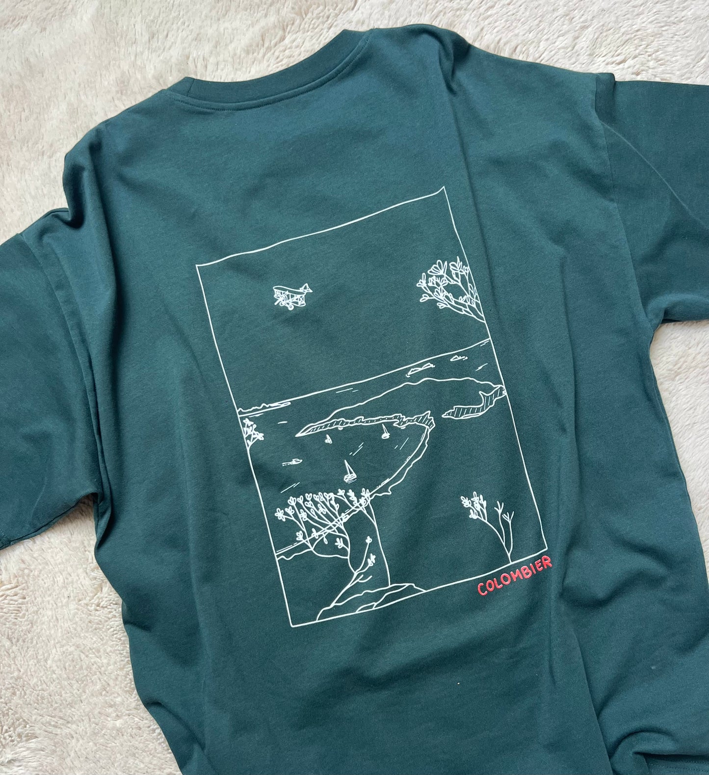 T-SHIRT OVERSIZE COLOMBIER VERT