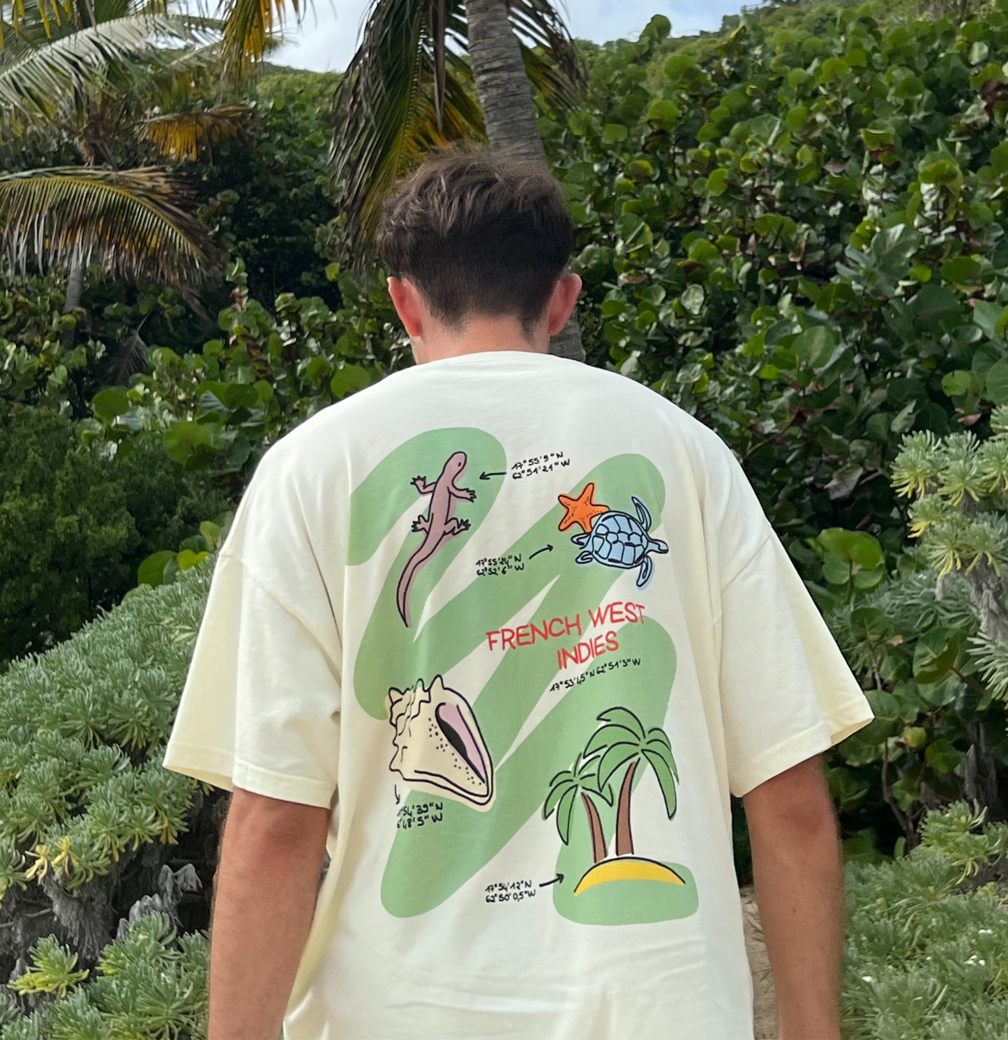 T-SHIRT OVERSIZE SHELLS CREME