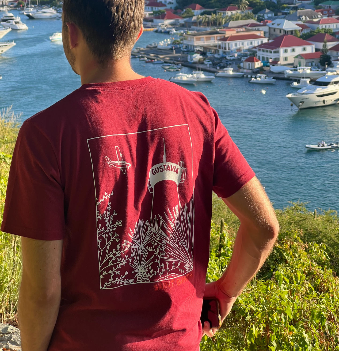 T-SHIRT REGULAR GUSTAVIA ROUGE