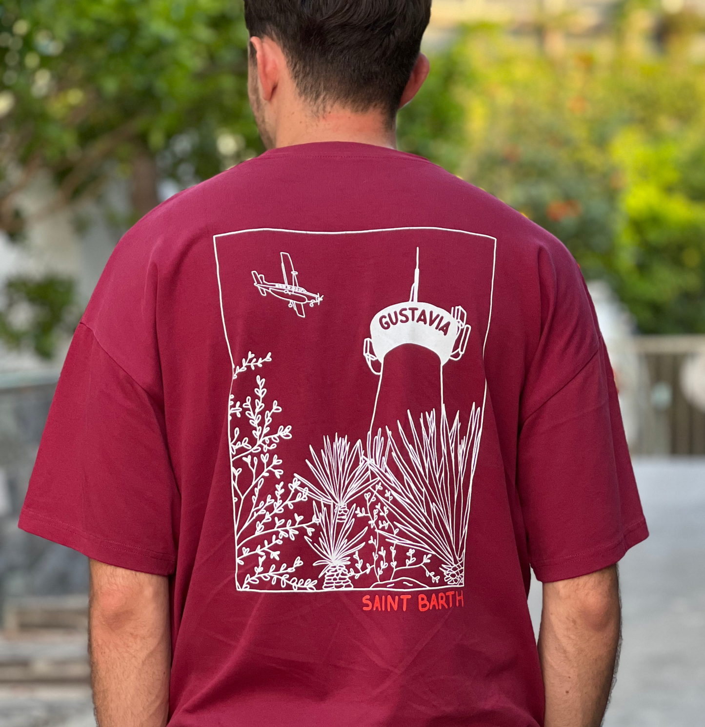 T-SHIRT OVERSIZE GUSTAVIA ROUGE