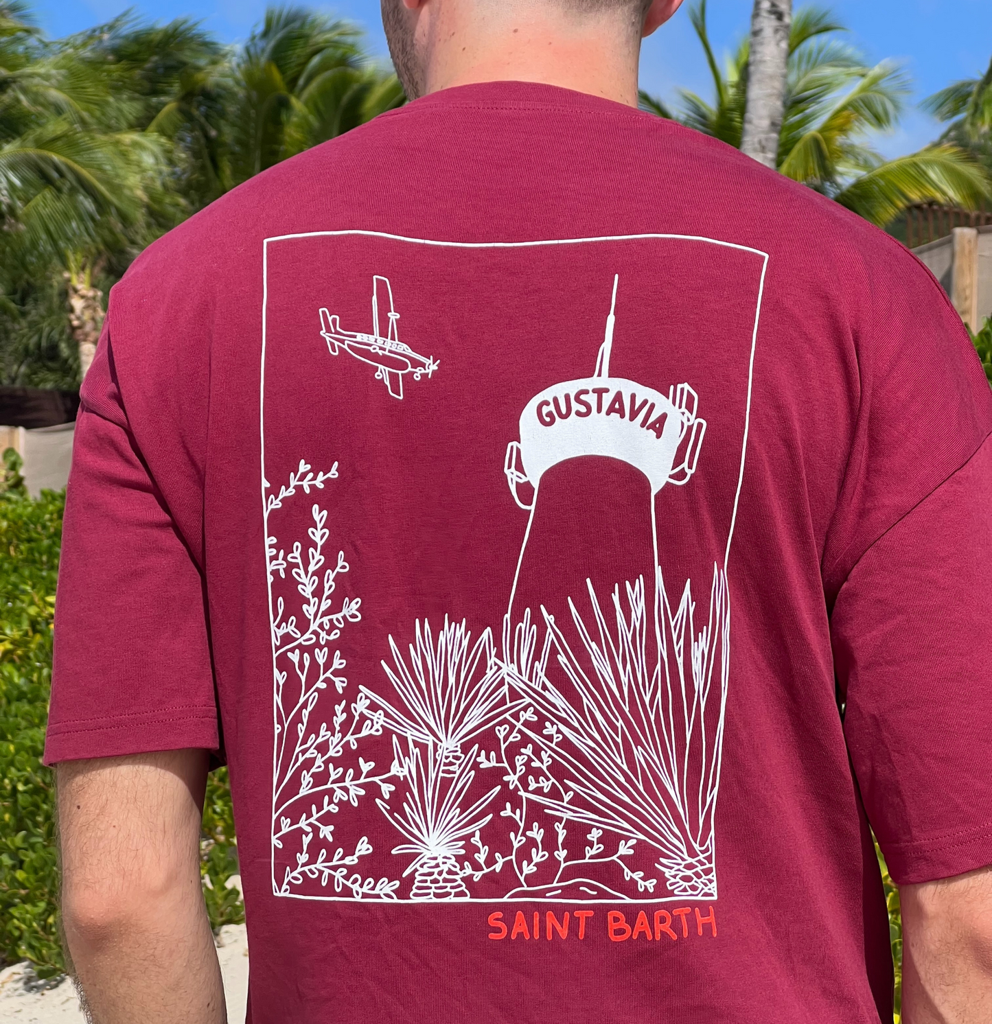 T-SHIRT OVERSIZE GUSTAVIA ROUGE