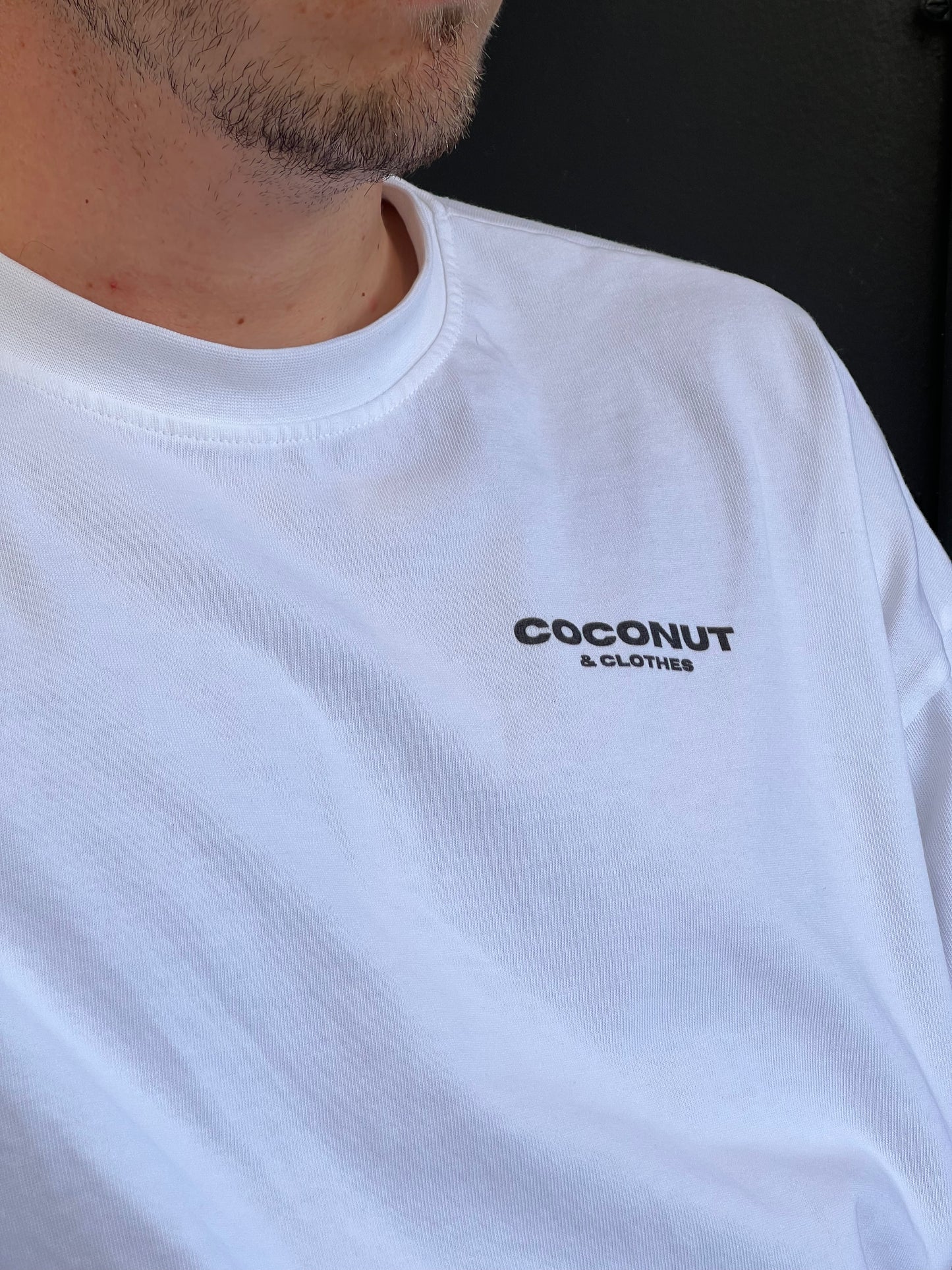T-SHIRT OVERSIZE COLOMBIER BLANC