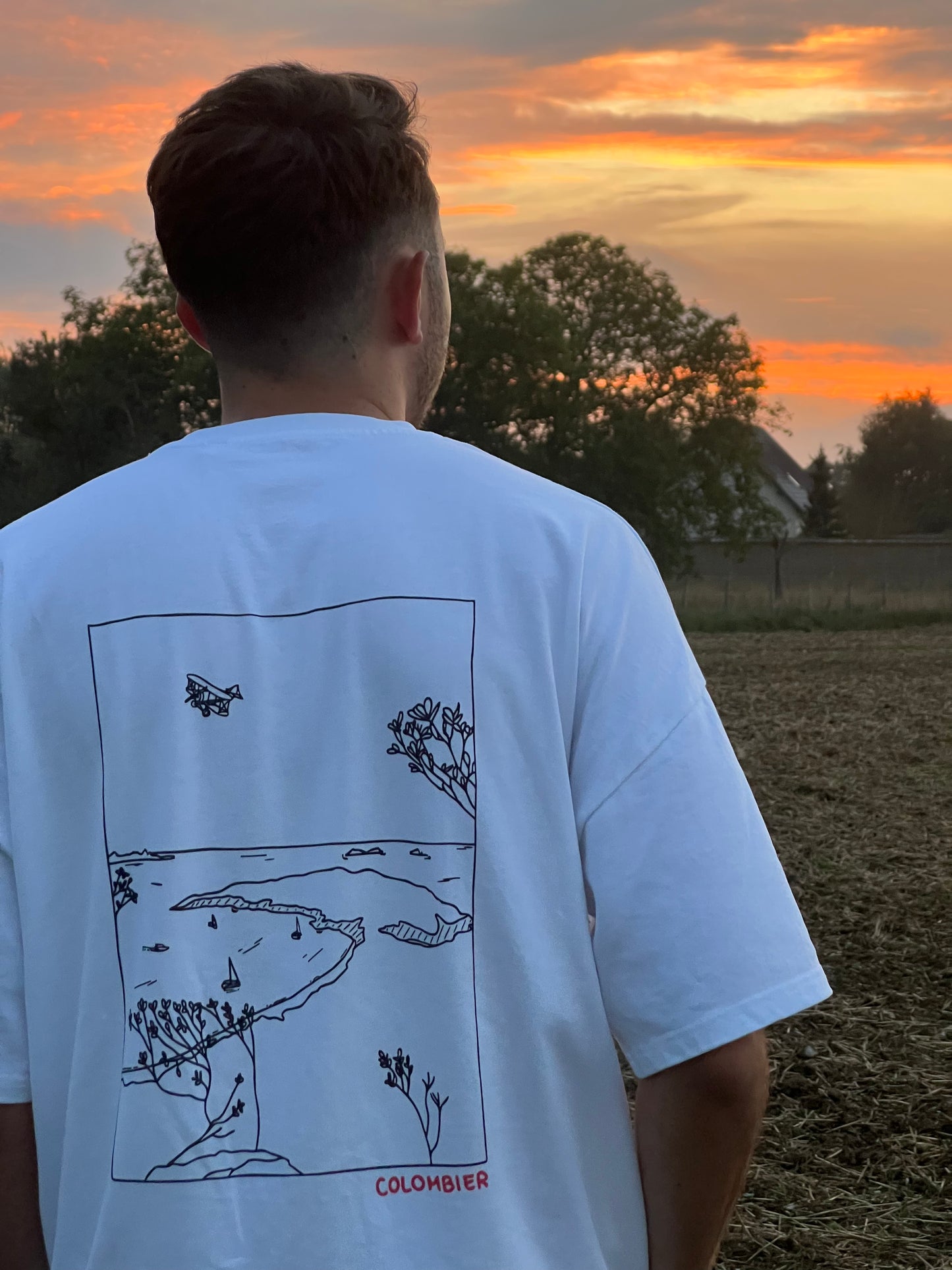 T-SHIRT OVERSIZE COLOMBIER BLANC