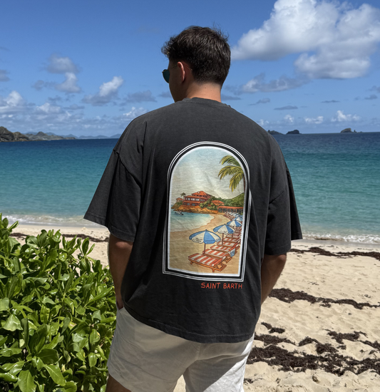 T-SHIRT OVERSIZE EDEN ROCK VINTAGE BLACK