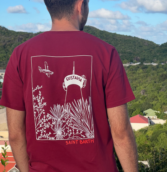 T-SHIRT REGULAR GUSTAVIA ROUGE