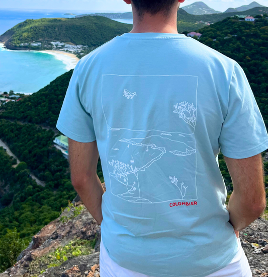 T-SHIRT REGULAR COLOMBIER BLEU