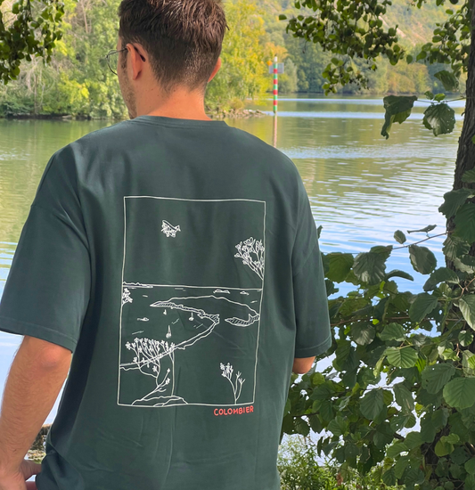 T-SHIRT OVERSIZE COLOMBIER VERT