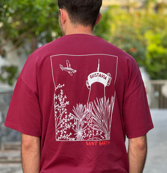 T-SHIRT OVERSIZE GUSTAVIA ROUGE